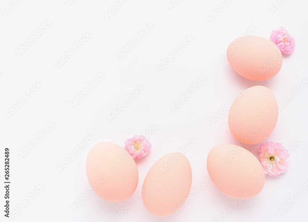 Beautiful Easter eggs on white background