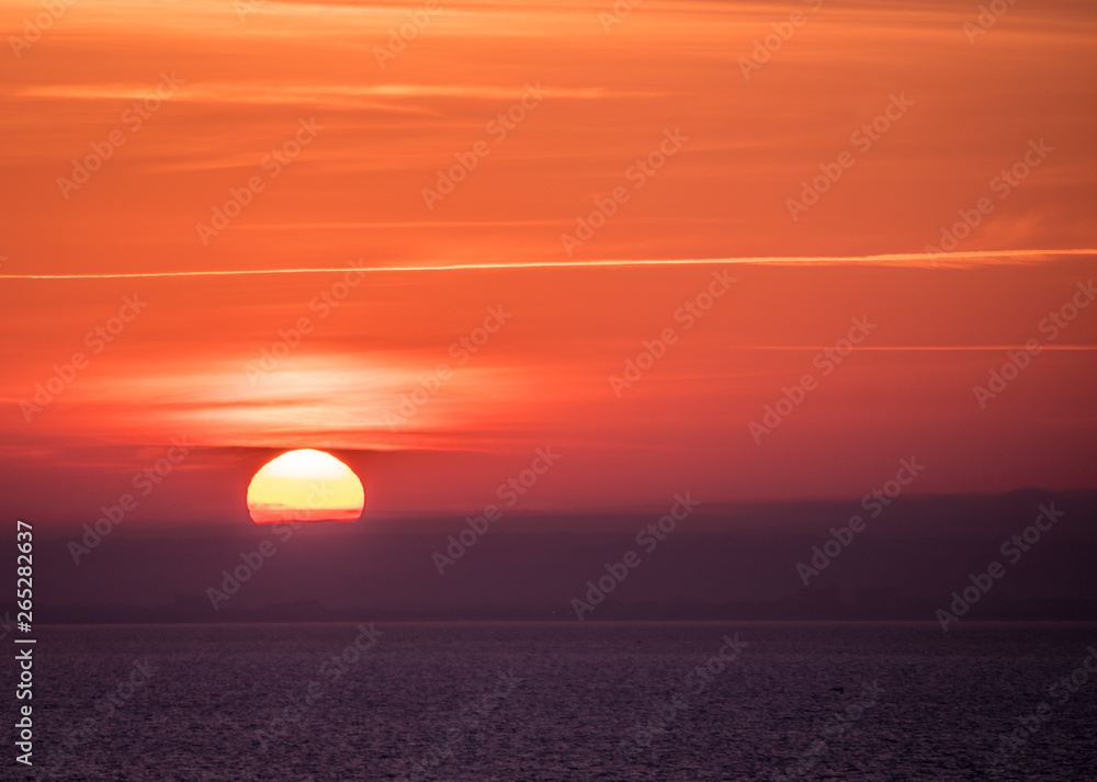 Beautiful sunrise in Mallorca island