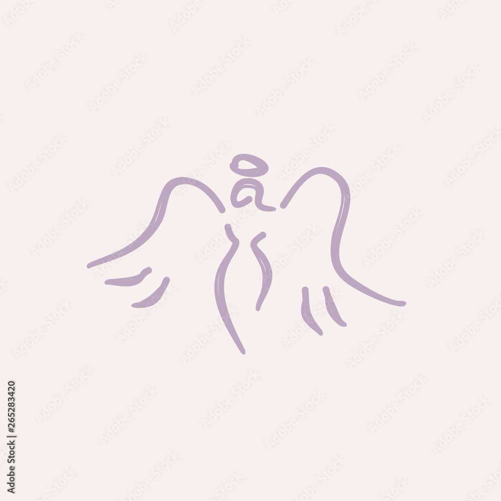 angel icon vector line illustration angel icon vector line illustration