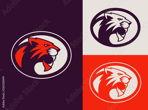 Cougar Head Mascot Multiple Versions