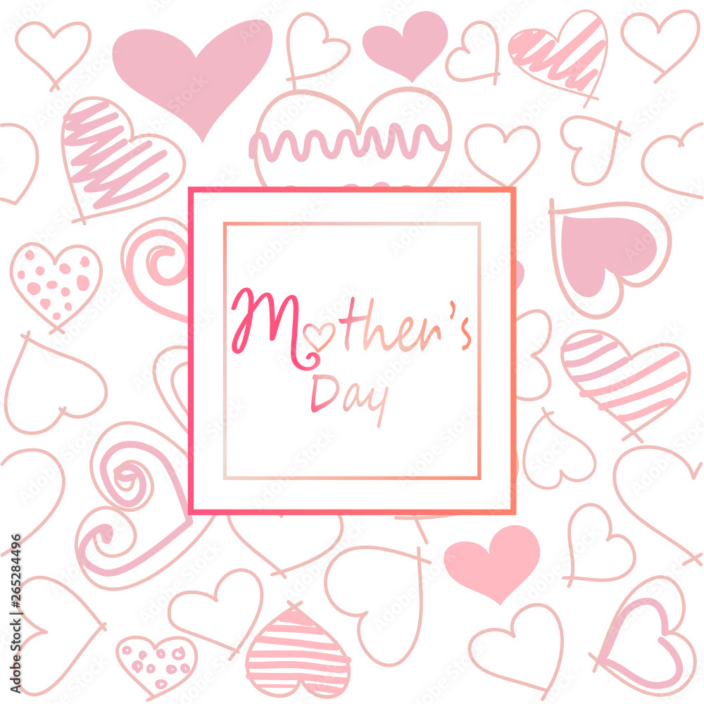 Mother's day template card, postcard, greeting card