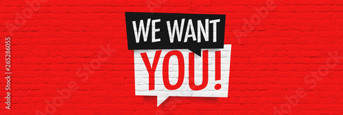 Schilderij op canvas We want you