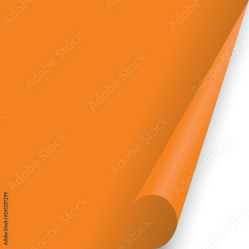 paper document page fold Orange