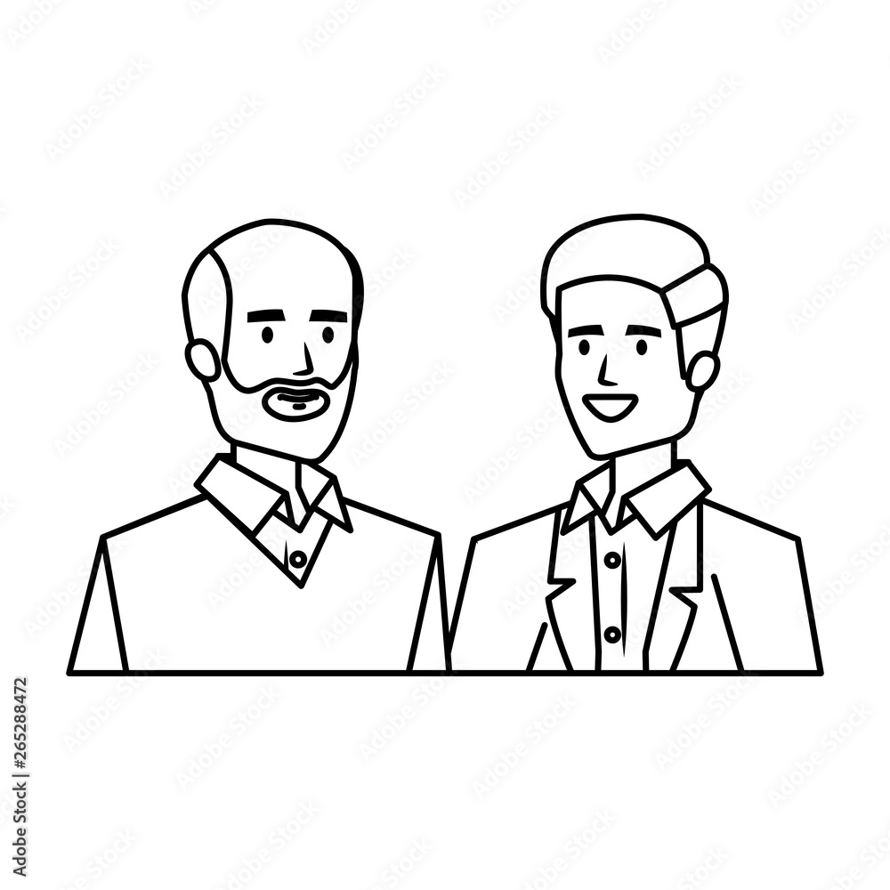 couple of businessmen avatars characters couple of businessmen avatars characters