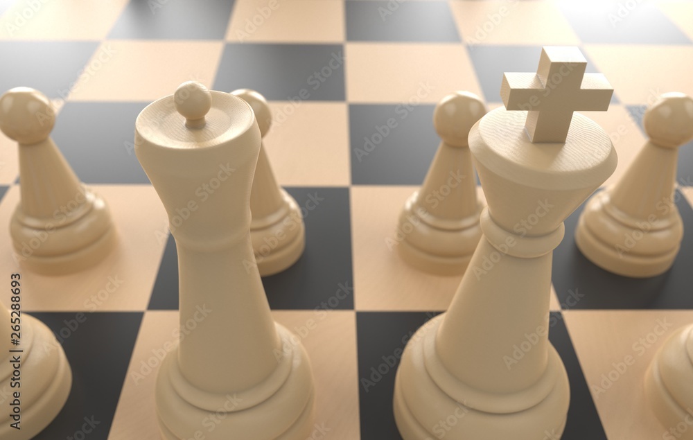 chess board game concept of business ideas and competition, strategy ideas concept white figures 3d illustration chess board game concept of business ideas and competition, strategy ideas concept white figures 3d illustration