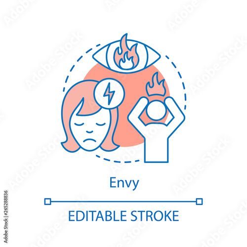 Envy concept icon