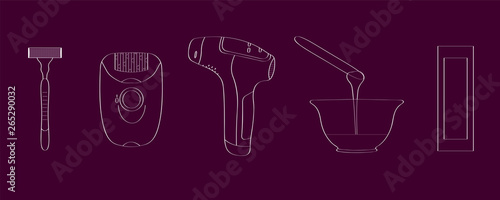 A set of tools to help get rid of unwanted body hair.