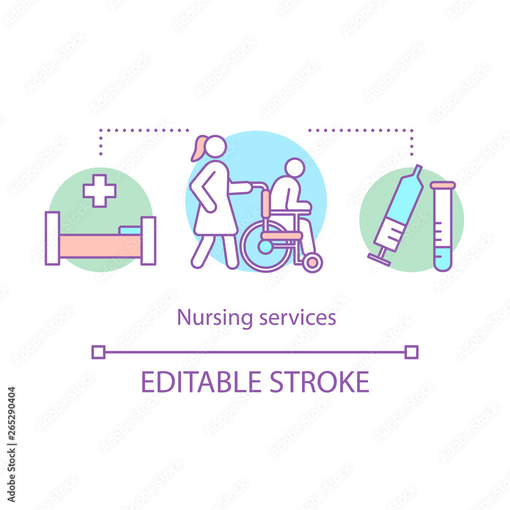 Nursing service concept icon