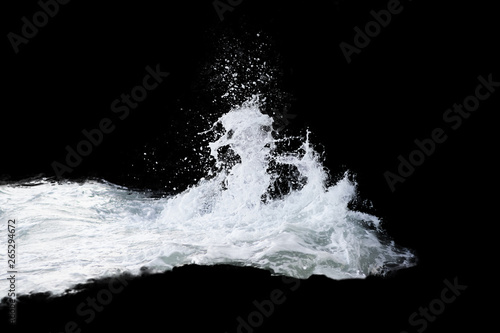 Fototapeta Naklejka Na Ścianę i Meble -  Water Splash Isolated On The Black background