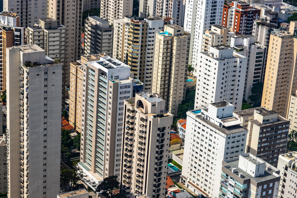 Obraz premium Aerial view of big city. Sao Paulo Brazil, South America. 