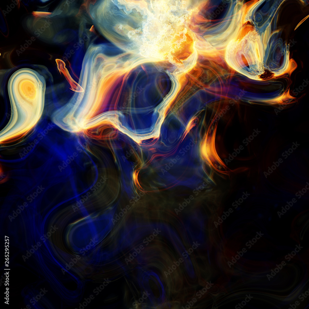 Obraz premium Detailed rendiring of flame fractal for art, illustration and design