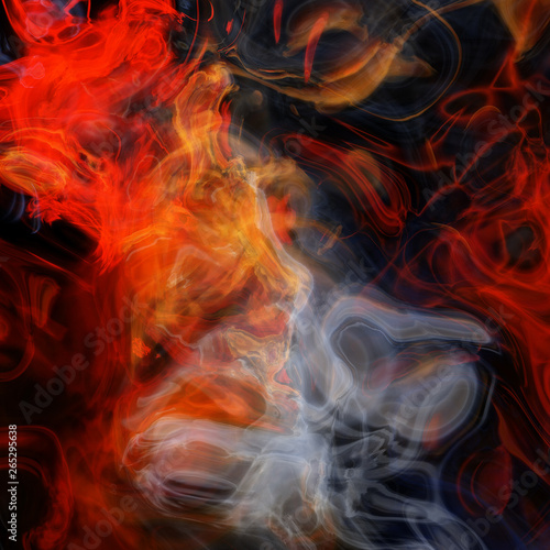 Detailed rendiring of flame fractal for art, illustration and design