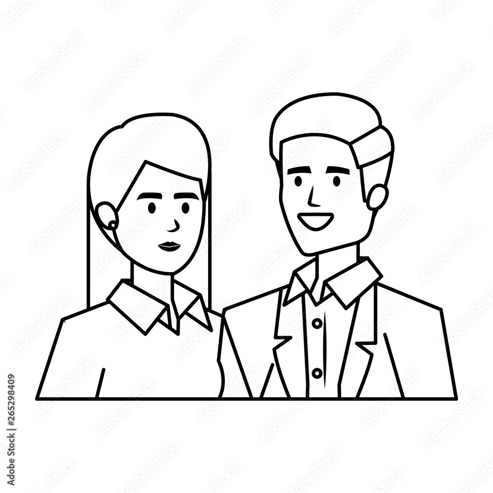 business couple avatars characters business couple avatars characters