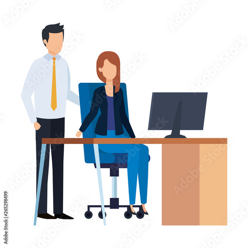 business couple in the workplace © Gstudio