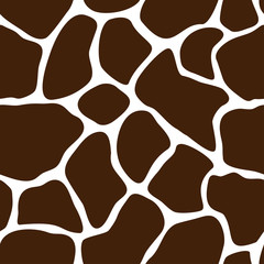 Handdoek met foto Bruin patronen Vrolijke giraffen doodle patroon  © Zsuzsanna