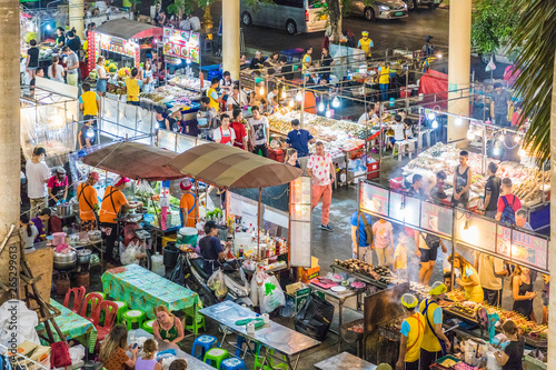 An aerial view of the Banzaan night market in Patong, Phuket photo