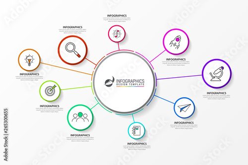 Infographic design template. Creative concept with 9 steps