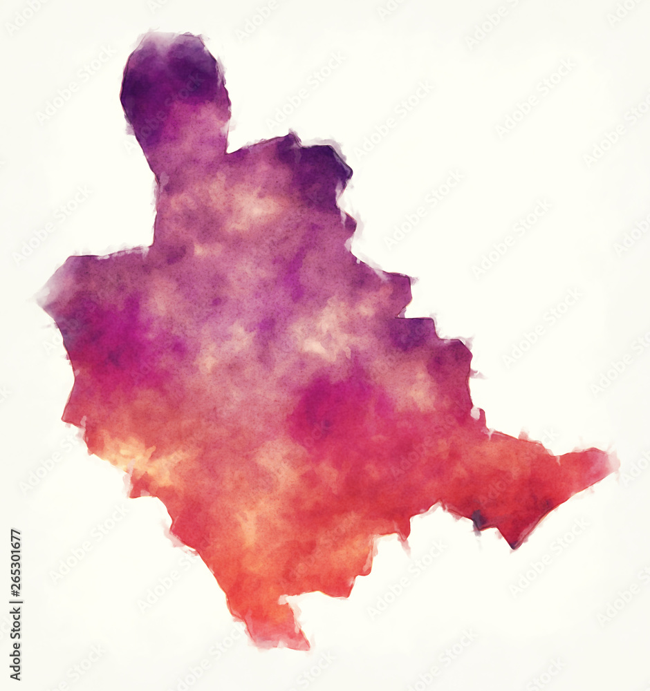 Zenica Doboj district watercolor map of Bosnia and Herzegovina Zenica Doboj district watercolor map of Bosnia and Herzegovina