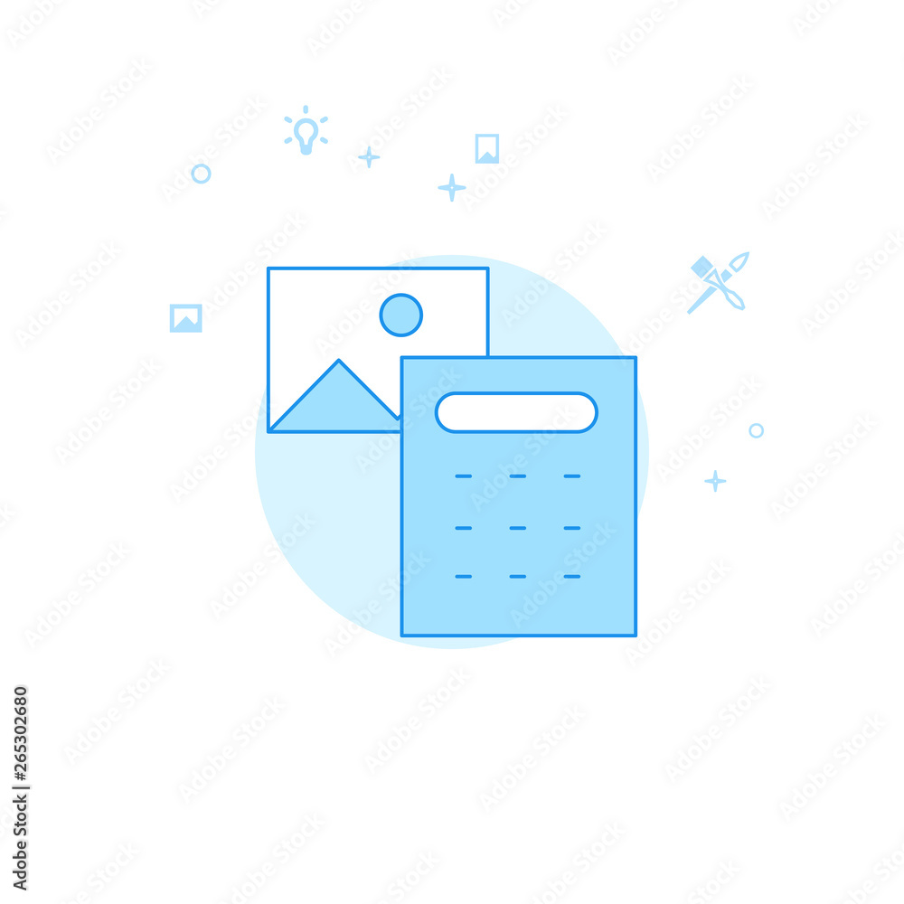 Design Project Estimate Flat Vector Illustration, Icon. Light Blue Monochrome Design. Editable Stroke Design Project Estimate Flat Vector Illustration, Icon. Light Blue Monochrome Design. Editable Stroke