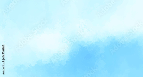 Abstract blue watercolor background for your design, watercolor background concept, vector. © BoszyArtis