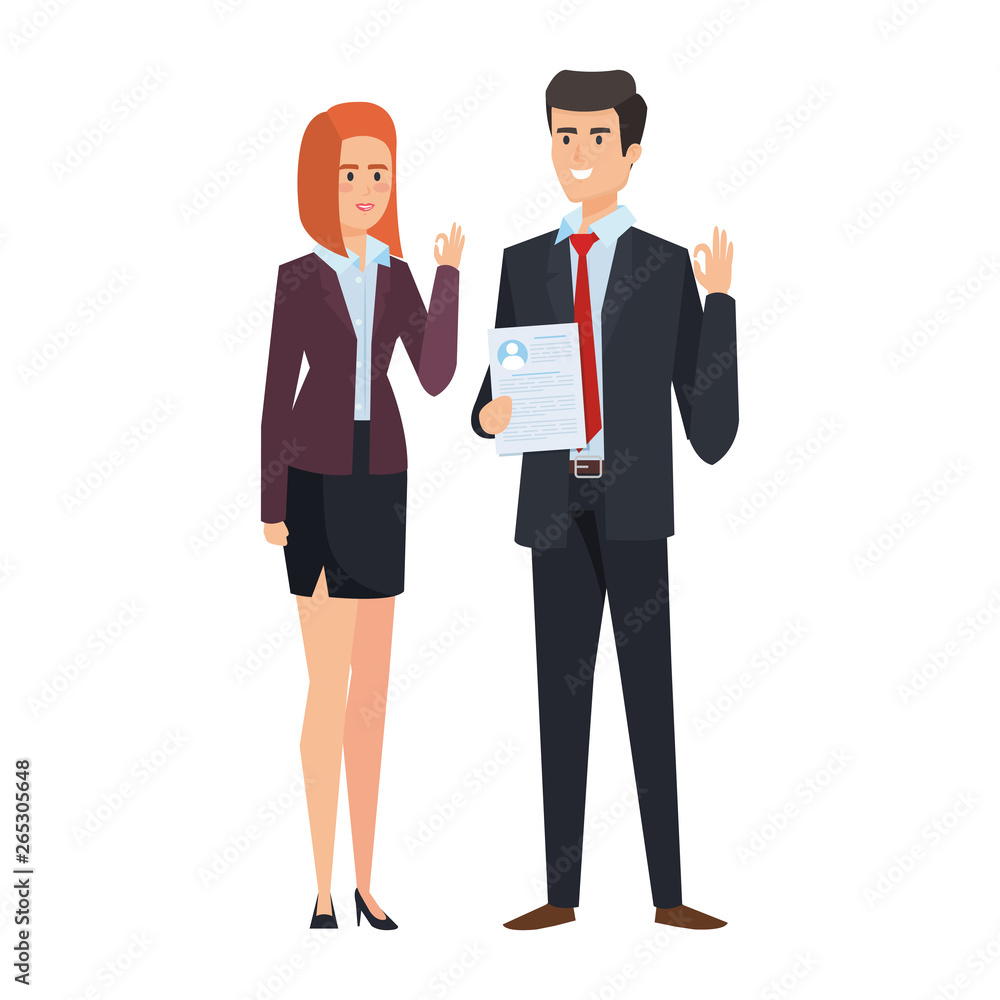 business couple avatars characters business couple avatars characters