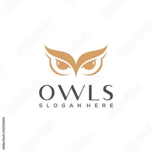 owl eye vector illustration logo design