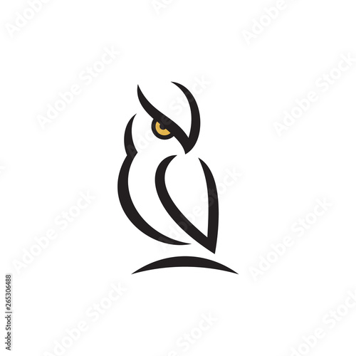 owl vector illustration logo design