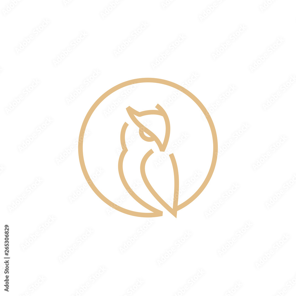 Obraz premium olw line vector illustration logo design