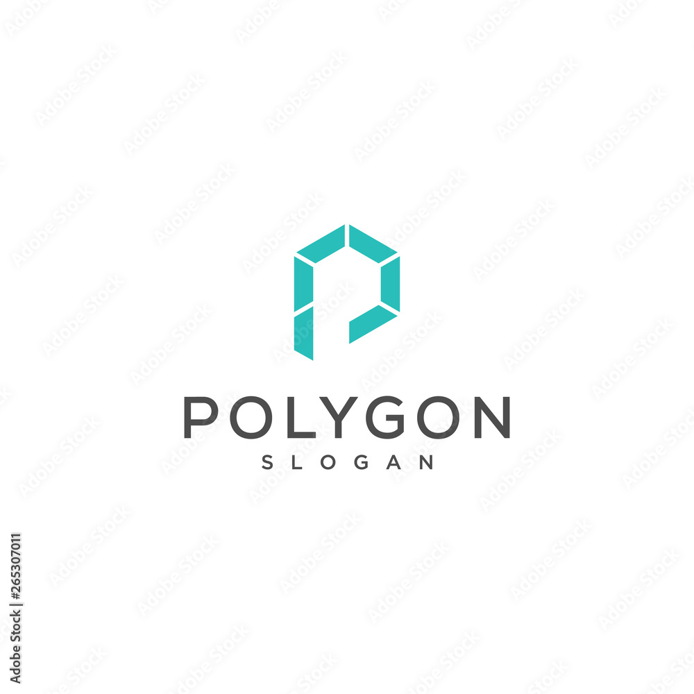 simple polygon vector logo design simple polygon vector logo design