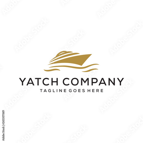 yacht vector illustration logo design