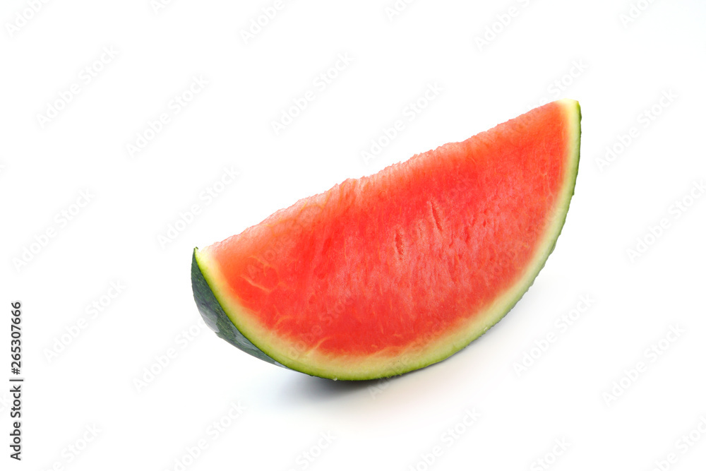 Watermelon slice no seeds isolated on white background Watermelon slice no seeds isolated on white background