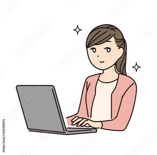 仕事をするデキる女性社員