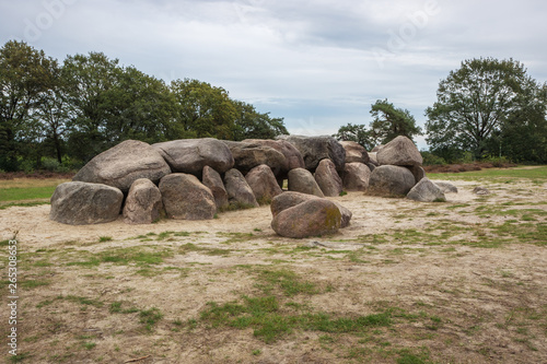 Right hand view of Dolmen D53 in the vicinity of Havelte photo