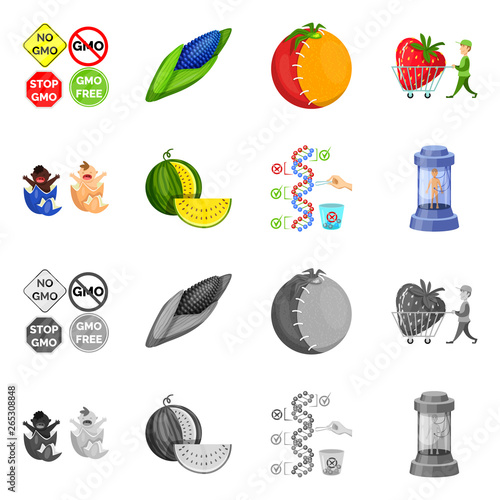 Vector illustration of test and synthetic icon. Collection of test and laboratory stock vector illustration.