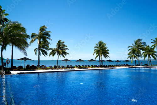 A beach resort in Fiji.