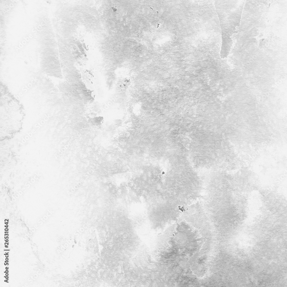 Silver with gray ink and watercolor texture on white paper background. Paint leaks and ombre effects. Hand painted abstract image. Silver with gray ink and watercolor texture on white paper background. Paint leaks and ombre effects. Hand painted abstract image.