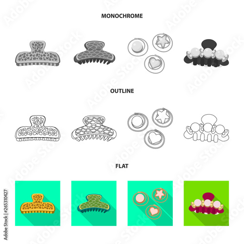 Isolated object of beauty and fashion sign. Set of beauty and female vector icon for stock.