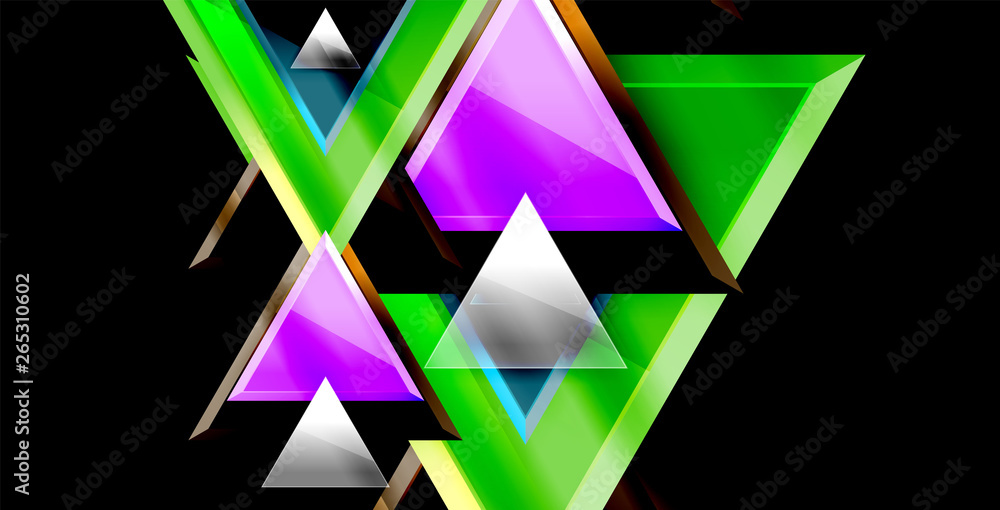 Dynamic triangle composition abstract background Dynamic triangle composition abstract background
