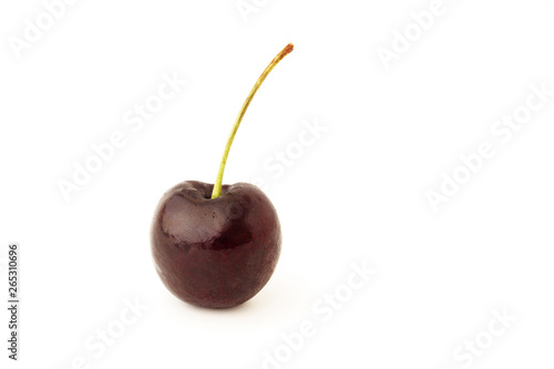 fresh cherries ,red cherry isolated on a white background