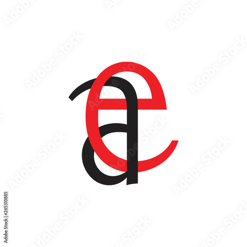 ae simple linked brand logo vector