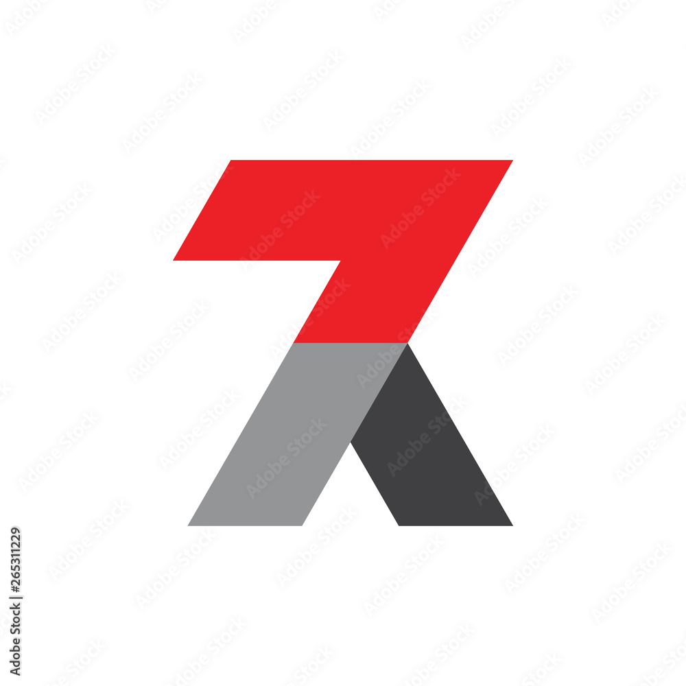 number seven arrow simple logo vector number seven arrow simple logo vector