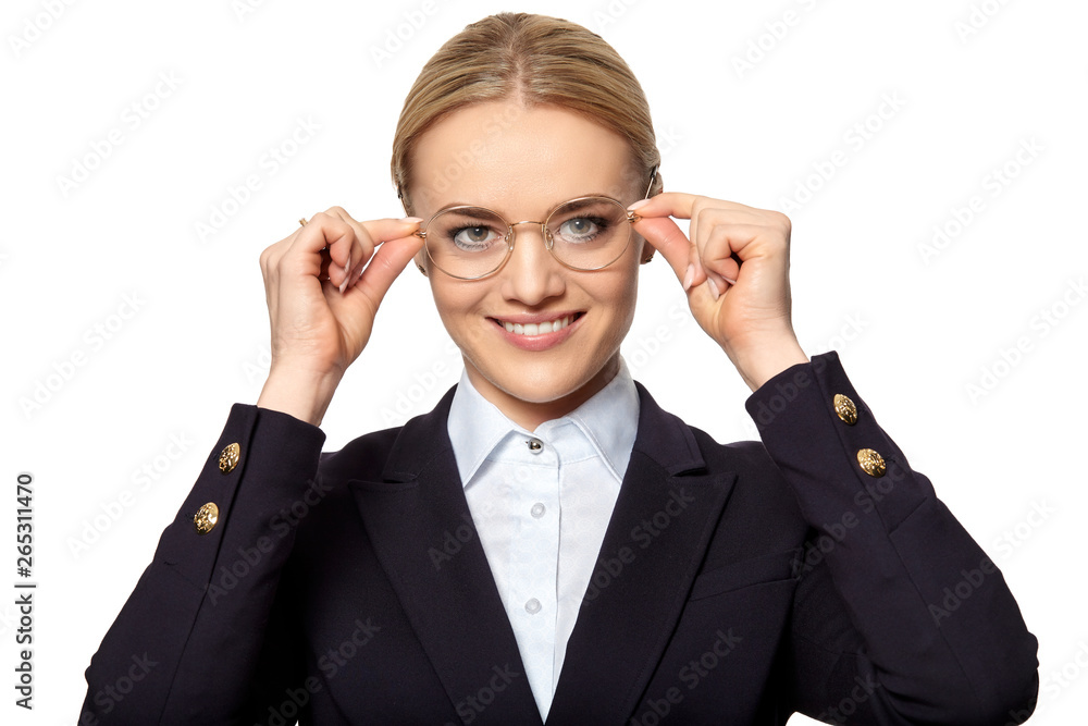 Cute young woman covenant eyeglass frames Cute young woman covenant eyeglass frames