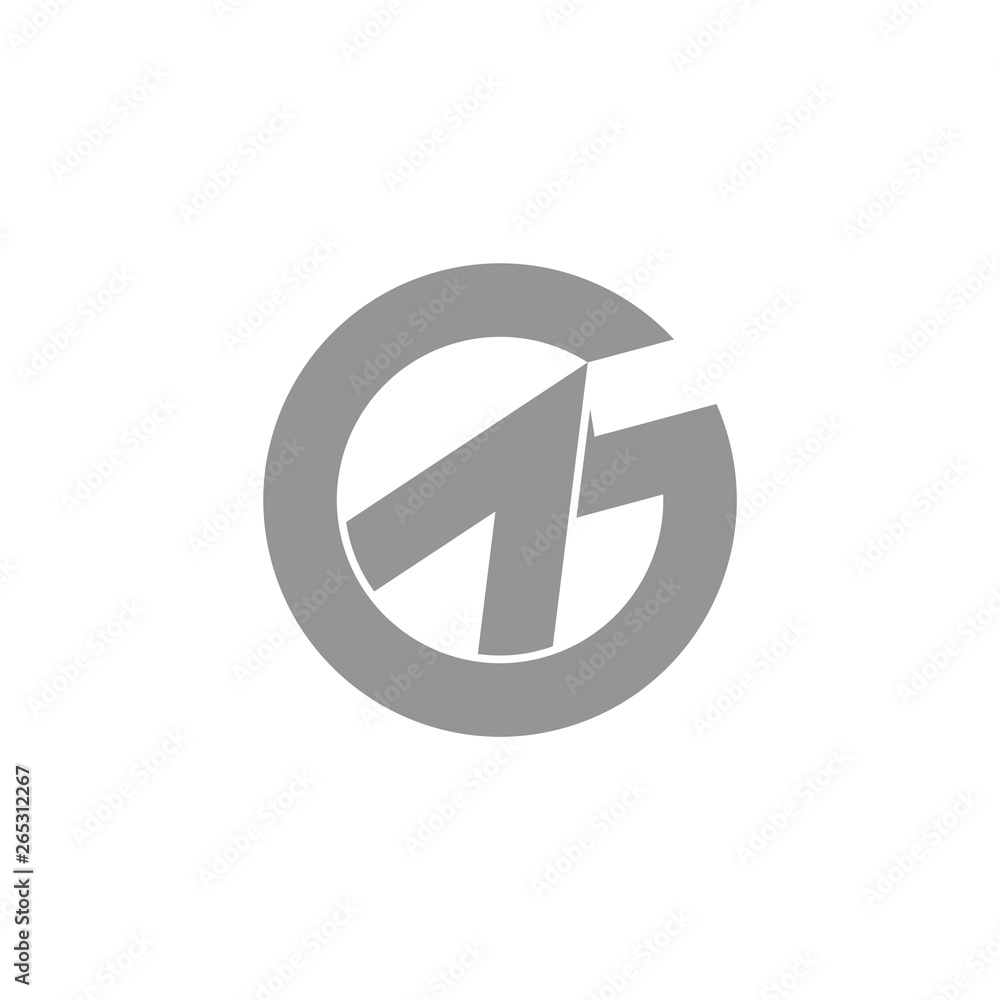 letter g arrow up simple geometric logo vector letter g arrow up simple geometric logo vector