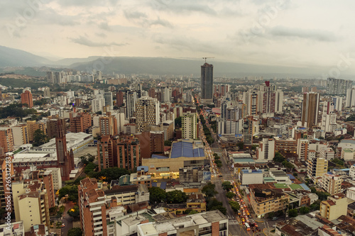 Vista aerea de Bucaramanga por la tarde photo