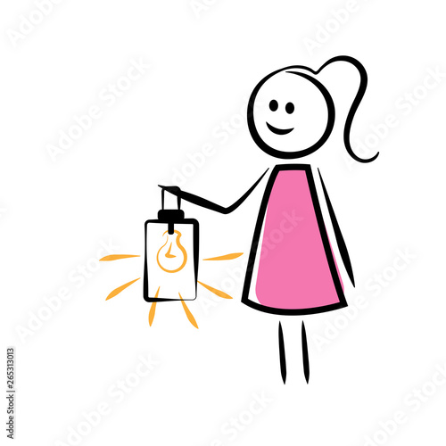 Frau mit Laterne