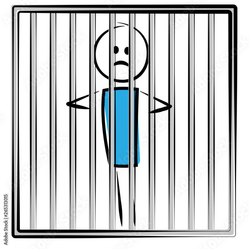 Mann hinter Gittern