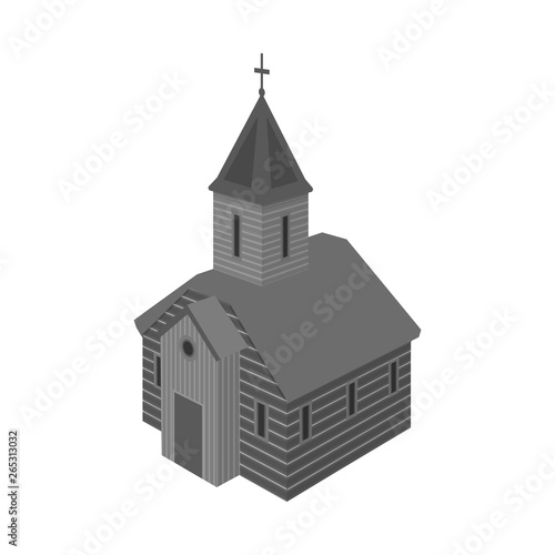 Vector illustration of church and orthodox icon. Set of church and chapel stock symbol for web.