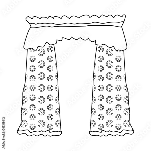 Isolated object of drapes and cornice icon. Collection of drapes and cosiness vector icon for stock.