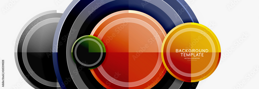 Obraz premium Circular pattern, abstract circles composition