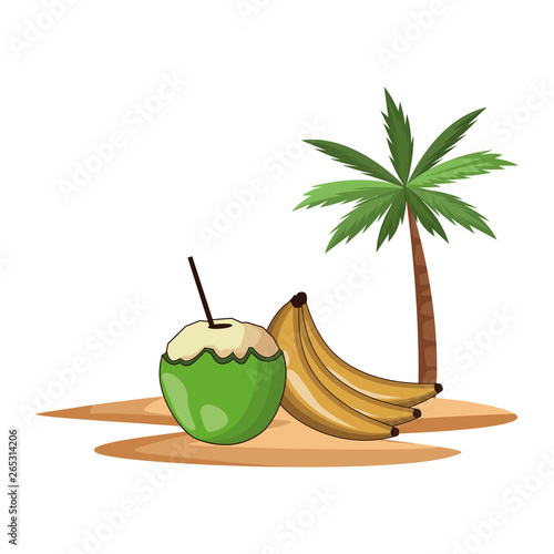 delcious fresh fruits cartoon